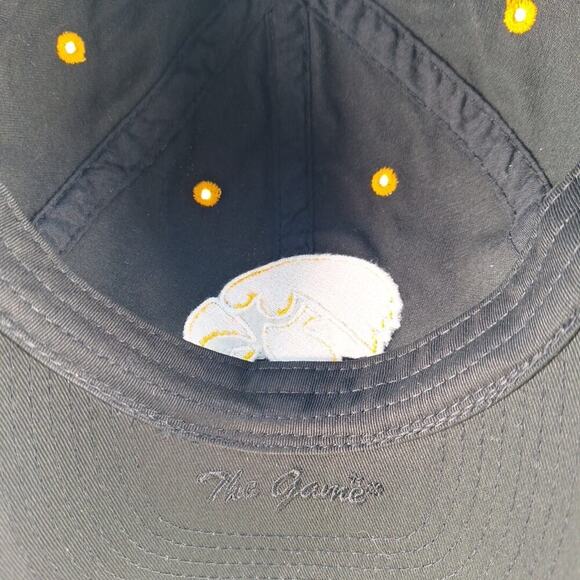 Iowa Hawkeyes NCAA Black Adjustable Strapback Dad Hat Cap The Game - Picture 8 of 9